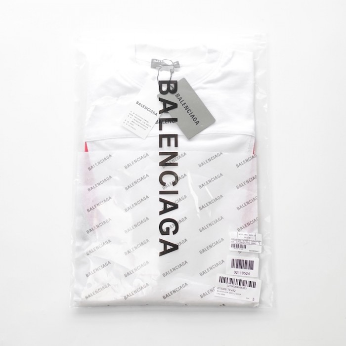 Ba*len*cia*ga sporty b tracksuit t-shirt in white