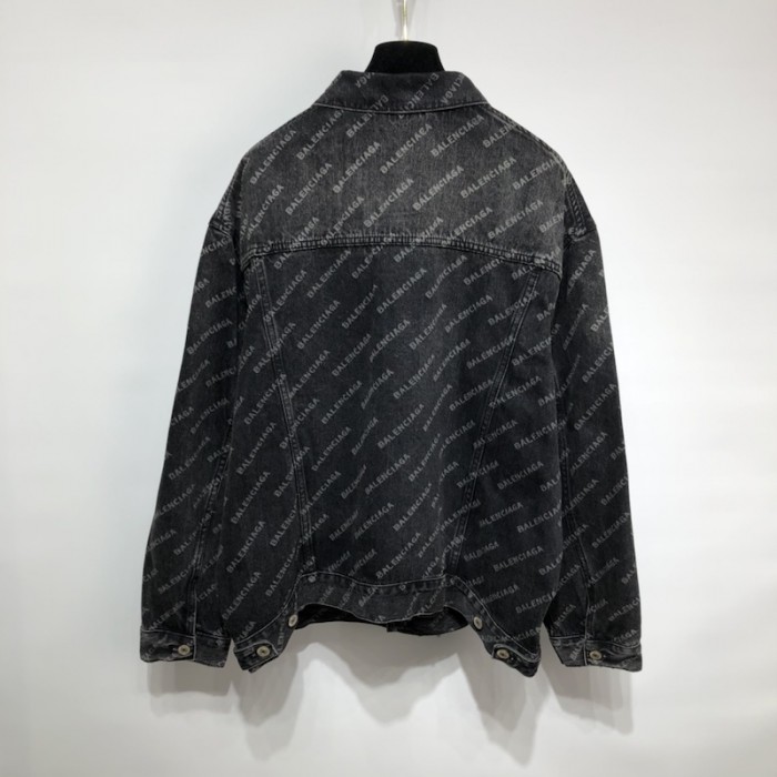 Ba*len*cia*ga year of the tiger typo jacket large fit in black