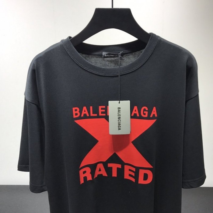Ba*len*cia*ga x-rated large fit t-shirt black