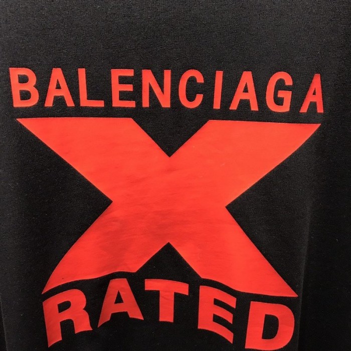 Ba*len*cia*ga x-rated large fit t-shirt black