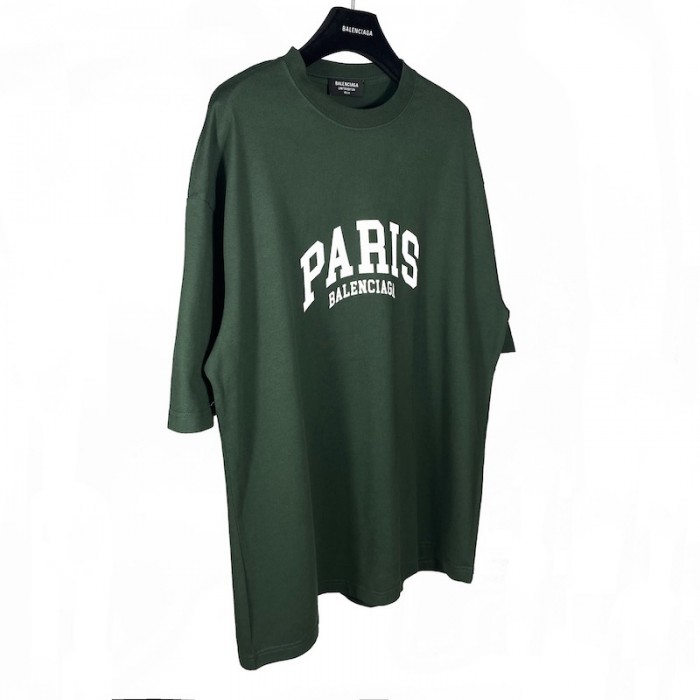 Ba*len*cia*ga cities paris t-shirt medium fit in green