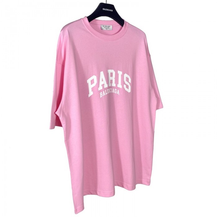 Ba*len*cia*ga cities paris t-shirt medium fit in pink