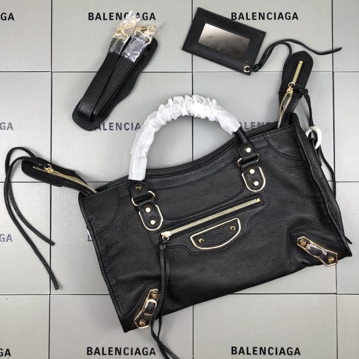 Ba*len*cia*ga classic city shoulder bag black/gold