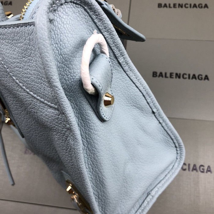 Ba*len*cia*ga classic city shoulder bag light blue