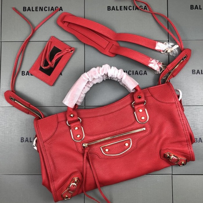 Ba*len*cia*ga classic city shoulder bag red/gold