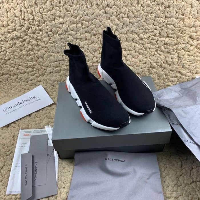 Ba*len*cia*ga speed sneakers black with red