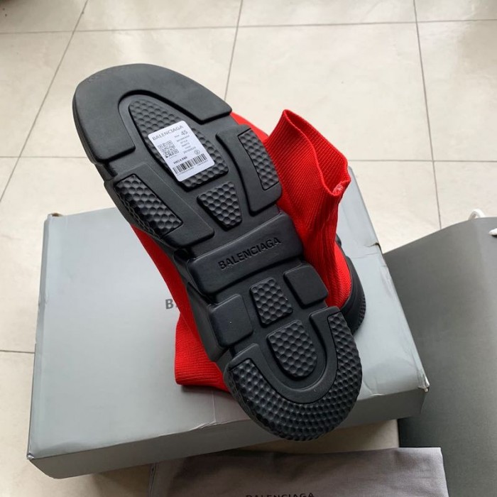 Ba*len*cia*ga speed sneakers red with black