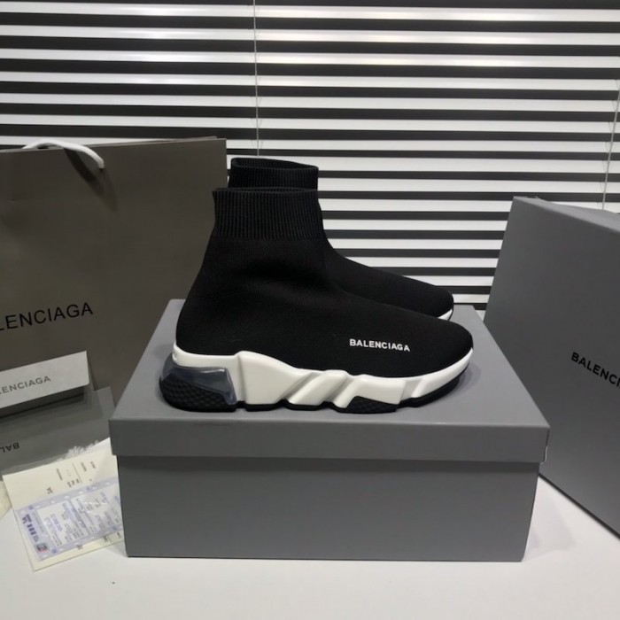 Ba*len*cia*ga speed clear sole sneakers black
