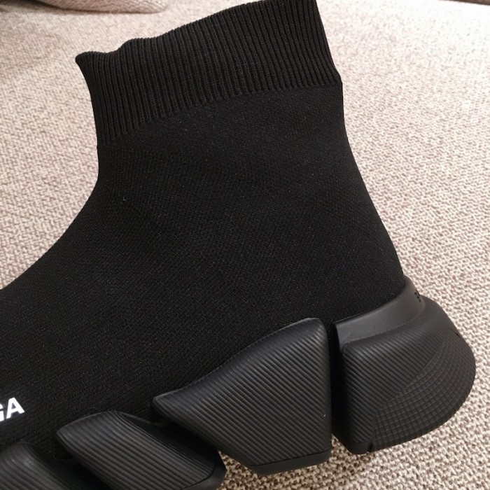Ba*len*cia*ga speed clear sole sneakers black color