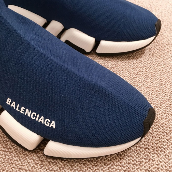 Ba*len*cia*ga speed clear sole sneakers blue