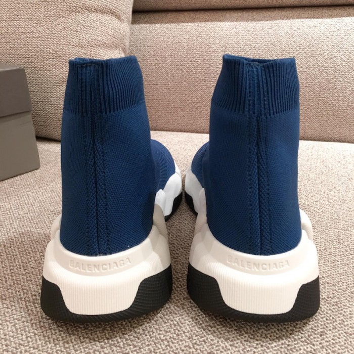 Ba*len*cia*ga speed clear sole sneakers blue