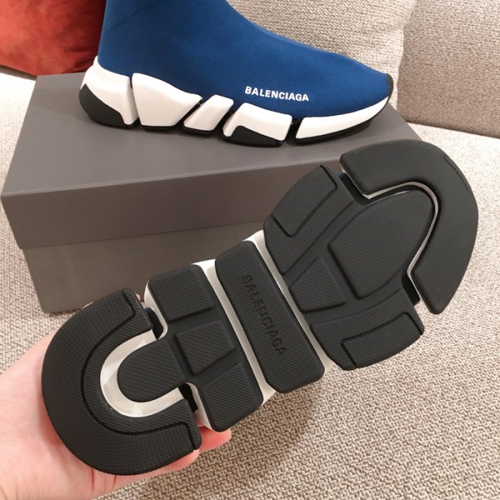 Ba*len*cia*ga speed clear sole sneakers blue