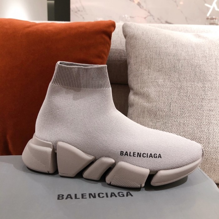 Ba*len*cia*ga speed clear sole sneakers grey