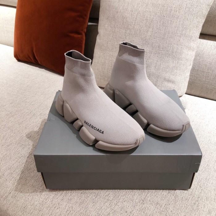 Ba*len*cia*ga speed clear sole sneakers grey