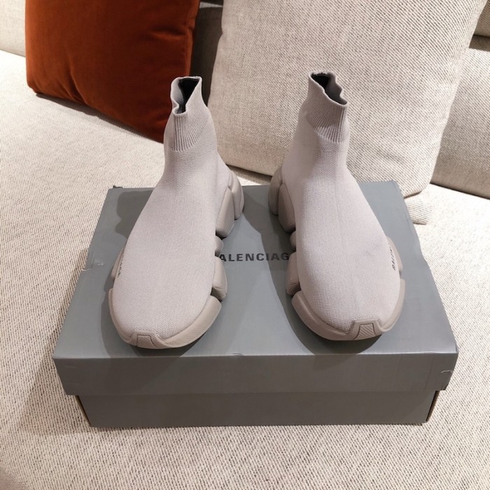 Ba*len*cia*ga speed clear sole sneakers grey