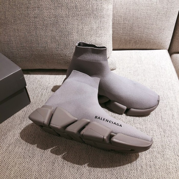 Ba*len*cia*ga speed clear sole sneakers grey