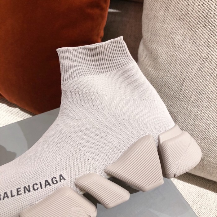 Ba*len*cia*ga speed clear sole sneakers grey