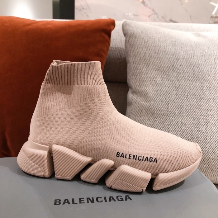 Ba*len*cia*ga speed clear sole sneakers pink