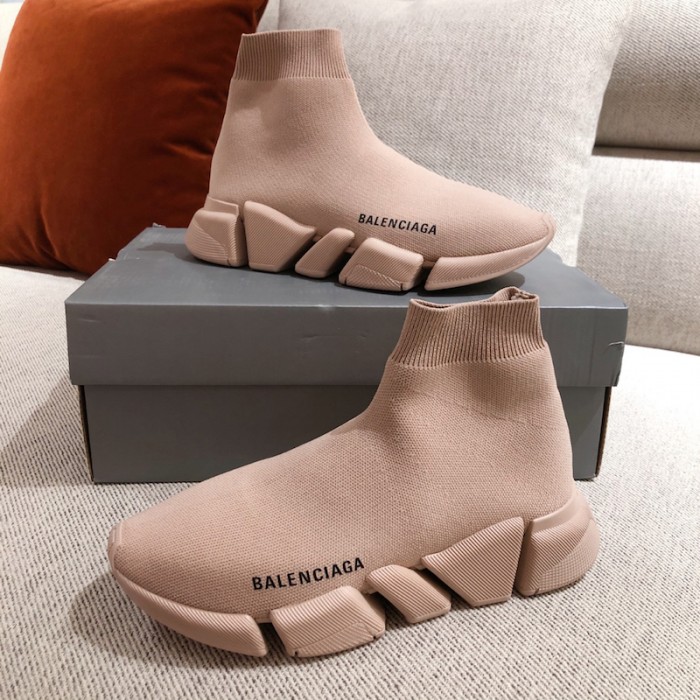 Ba*len*cia*ga speed clear sole sneakers pink