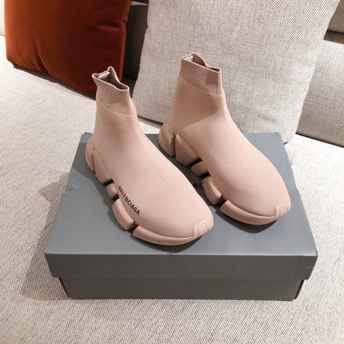 Ba*len*cia*ga speed clear sole sneakers pink