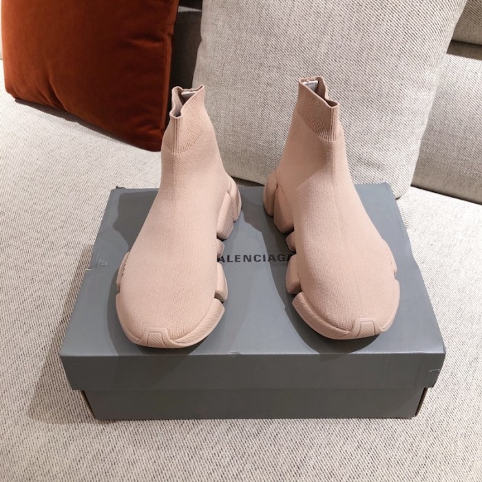Ba*len*cia*ga speed clear sole sneakers pink