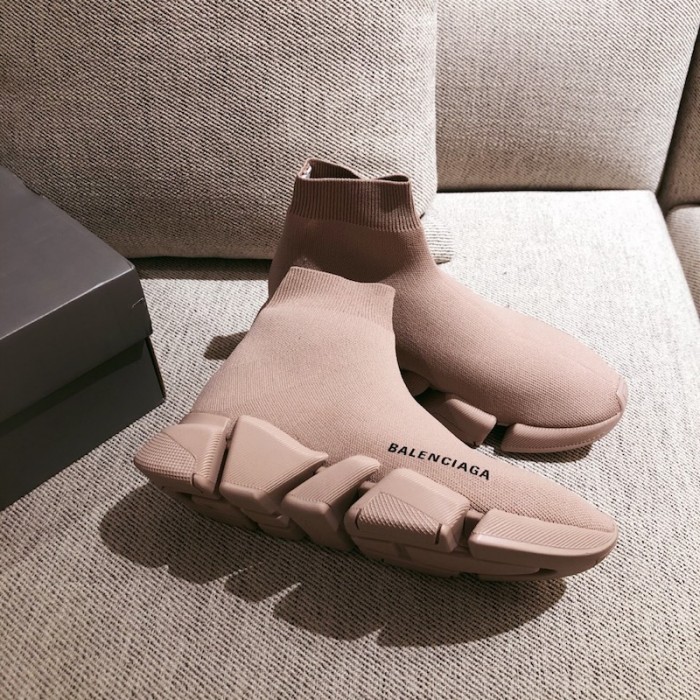 Ba*len*cia*ga speed clear sole sneakers pink