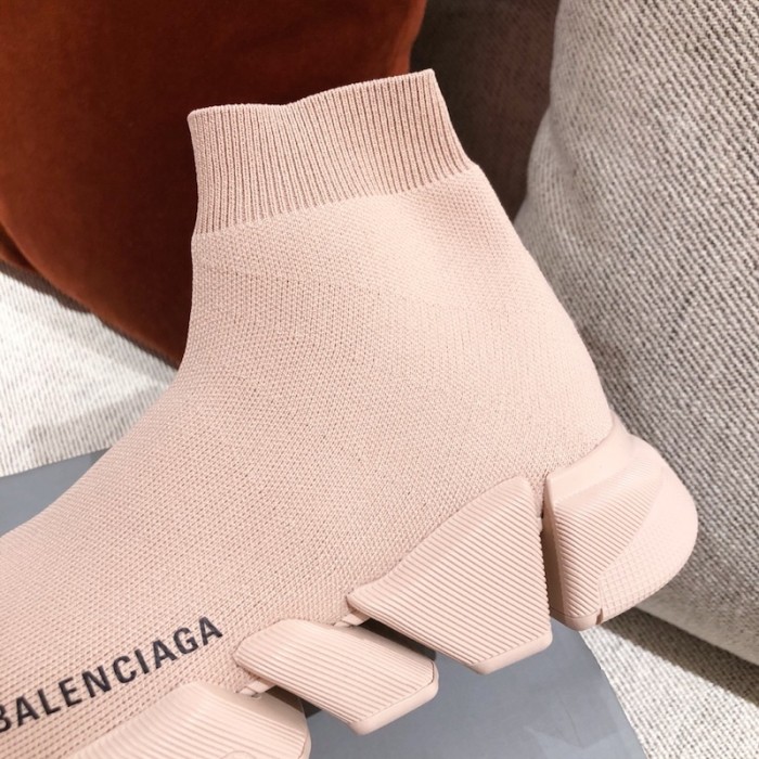 Ba*len*cia*ga speed clear sole sneakers pink