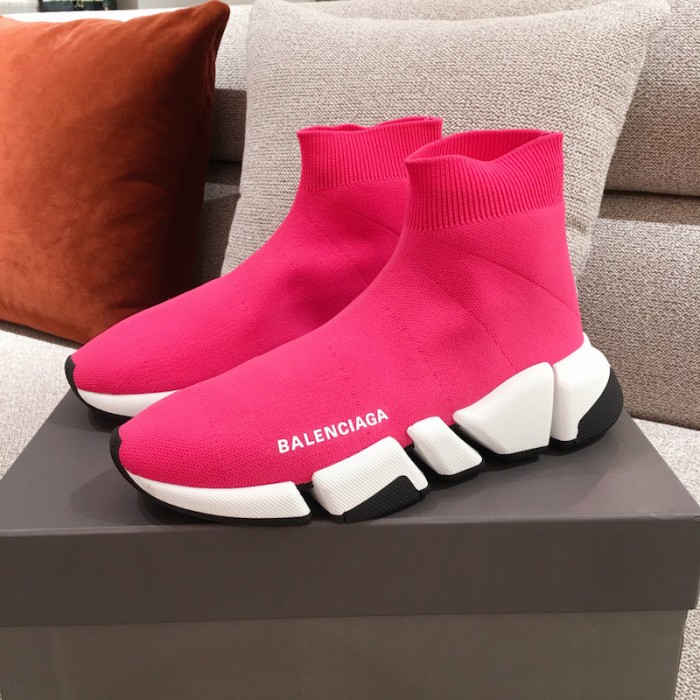 Ba*len*cia*ga speed clear sole sneakers rose