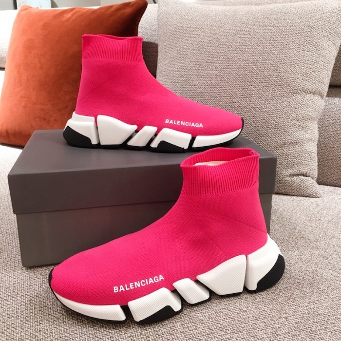 Ba*len*cia*ga speed clear sole sneakers rose