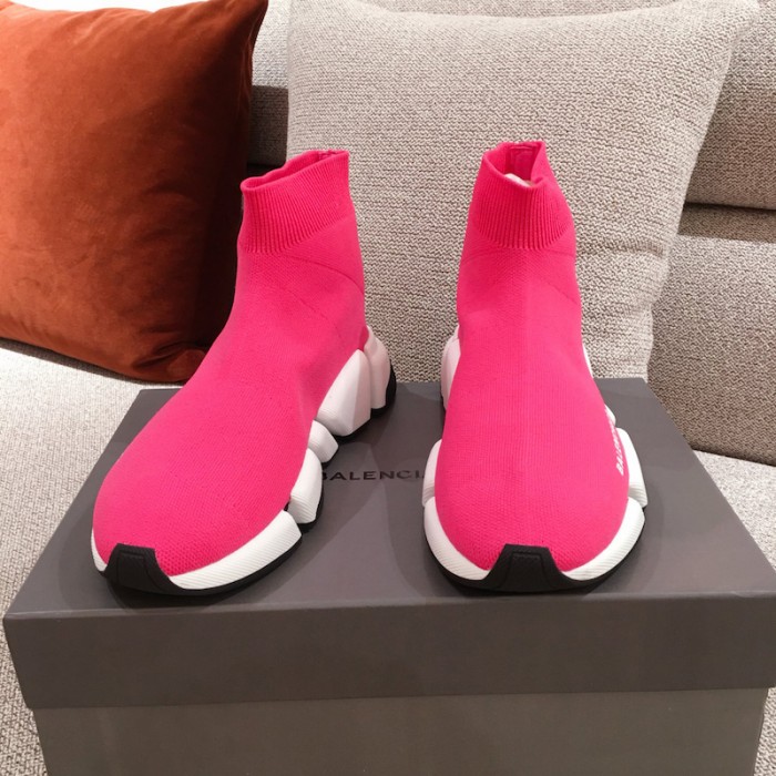 Ba*len*cia*ga speed clear sole sneakers rose