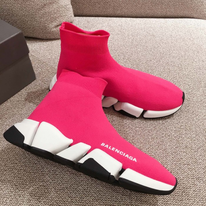 Ba*len*cia*ga speed clear sole sneakers rose
