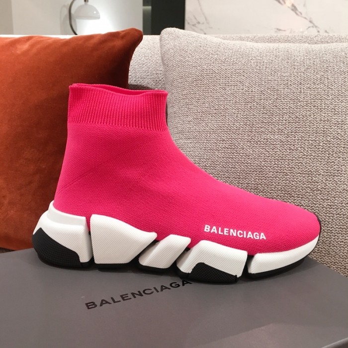 Ba*len*cia*ga speed clear sole sneakers rose
