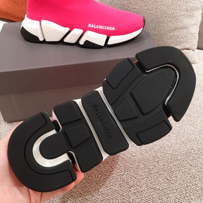 Ba*len*cia*ga speed clear sole sneakers rose