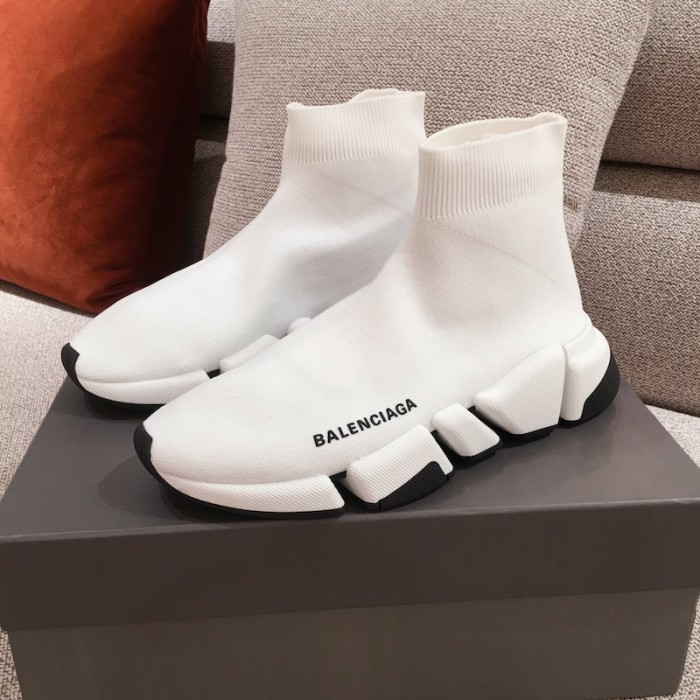 Ba*len*cia*ga speed clear sole sneakers white