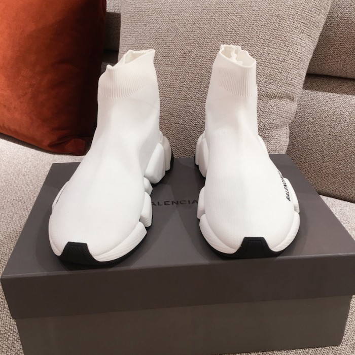 Ba*len*cia*ga speed clear sole sneakers white