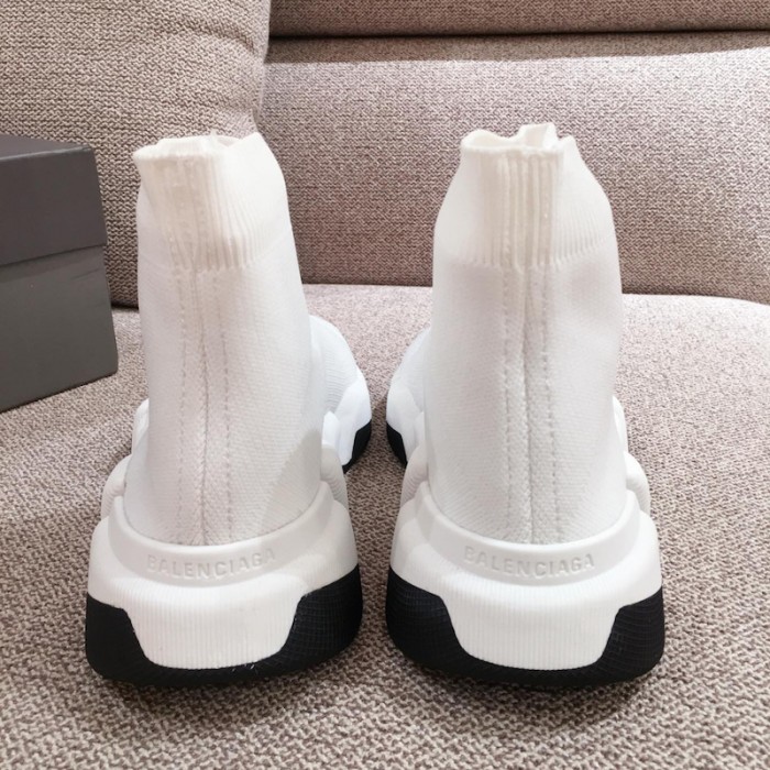 Ba*len*cia*ga speed clear sole sneakers white