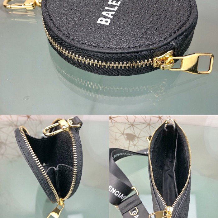 Ba*len*cia*ga multi pochette leather bag black