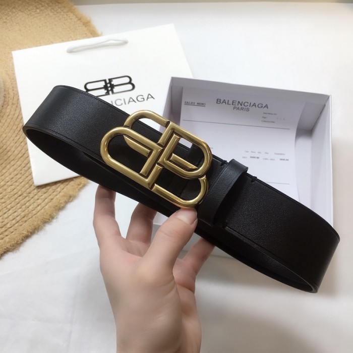 Ba*len*cia*ga bb large belt black / gold