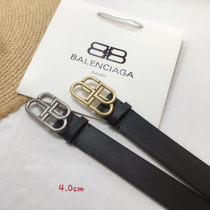 Ba*len*cia*ga bb large belt black / silver