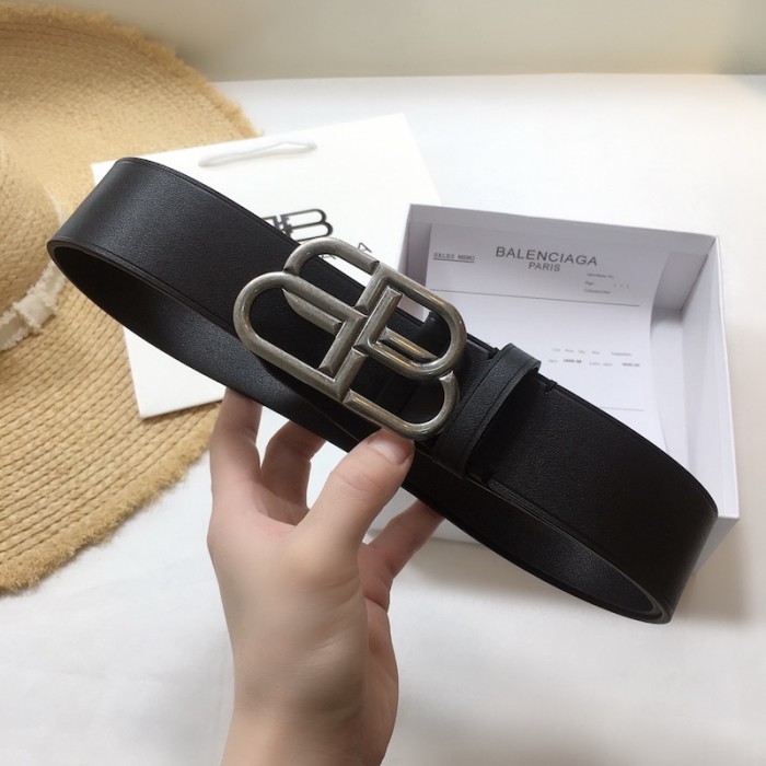 Ba*len*cia*ga bb large belt black / silver