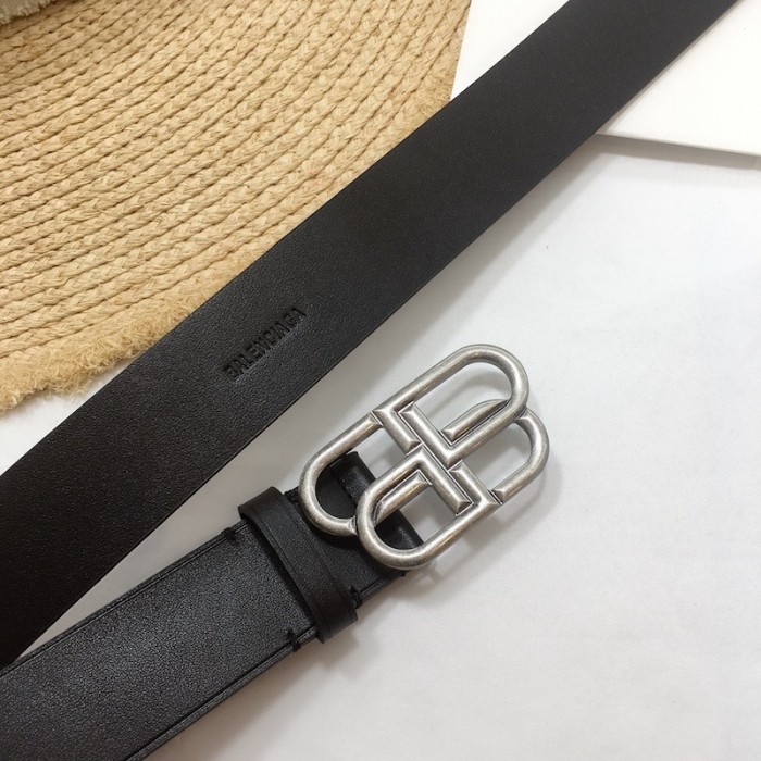 Ba*len*cia*ga bb large belt black / silver