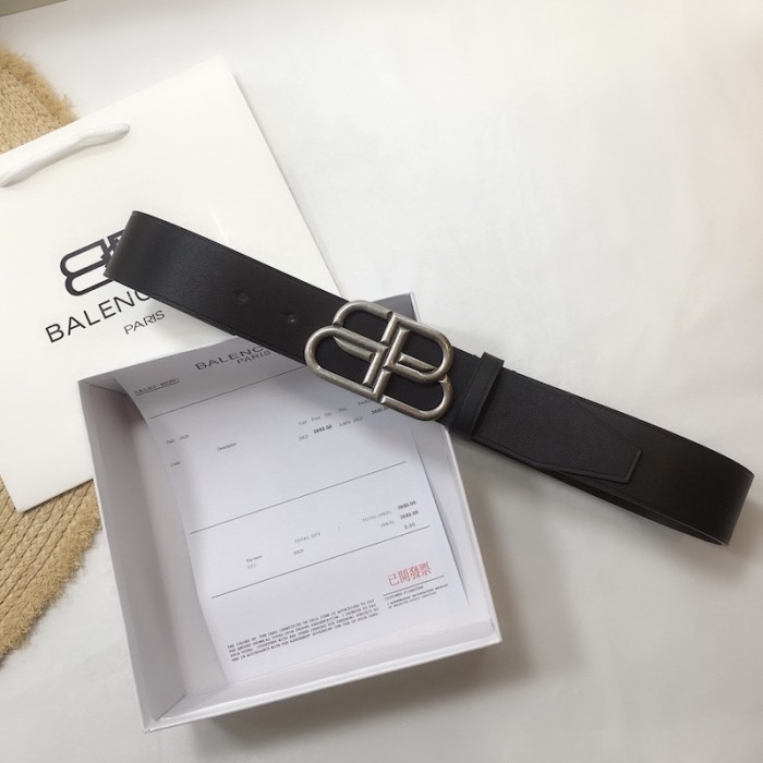 Ba*len*cia*ga bb large belt black / silver