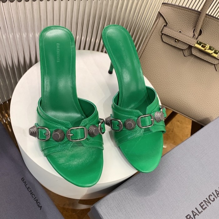 Ba*len*cia*ga cagole 70mm sandal green