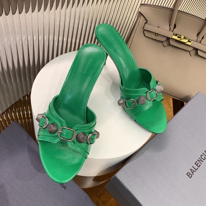Ba*len*cia*ga cagole 70mm sandal green