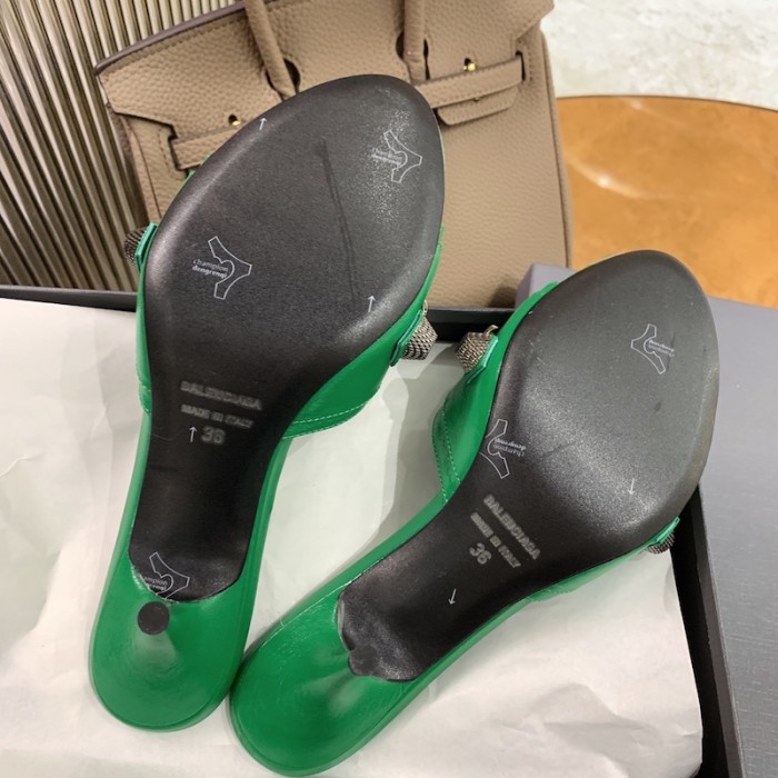 Ba*len*cia*ga cagole 70mm sandal green