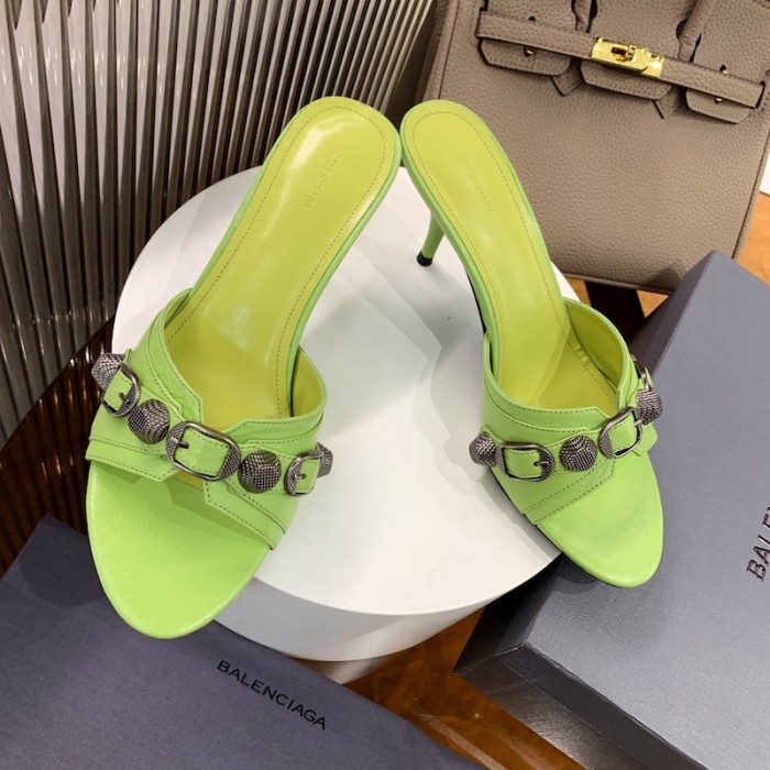 Ba*len*cia*ga cagole 70mm sandal apple green