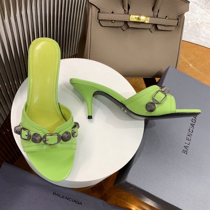 Ba*len*cia*ga cagole 70mm sandal apple green