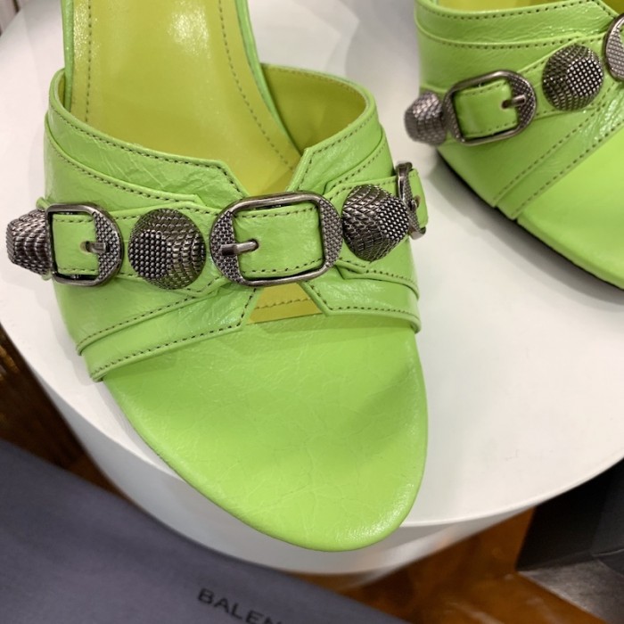 Ba*len*cia*ga cagole 70mm sandal apple green