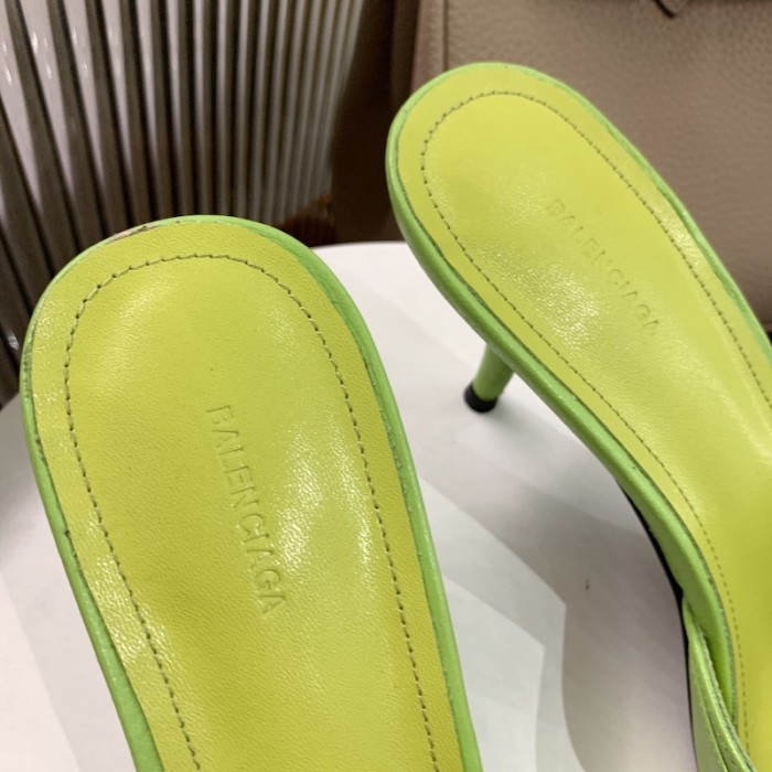 Ba*len*cia*ga cagole 70mm sandal apple green