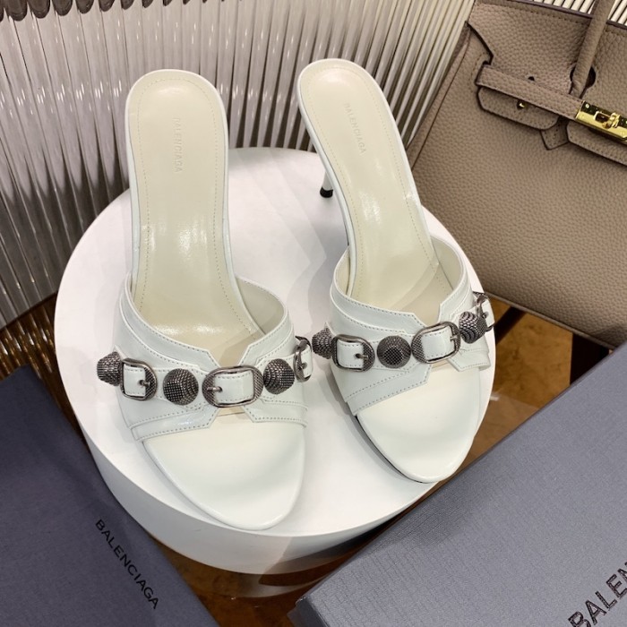 Ba*len*cia*ga cagole 70mm sandal white